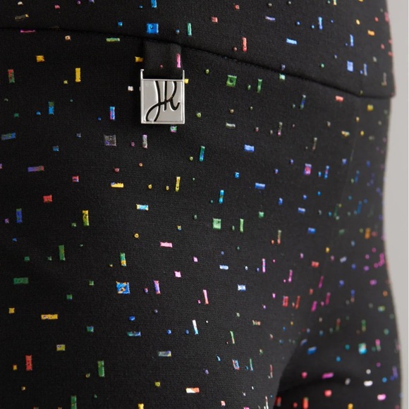 Joseph Ribkoff Black Multicolor Sparkle Pull-On Pants Women’s Size 6 - Picture 2 of 7